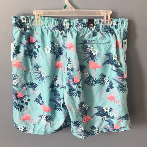 NWT US Apparel turquoise flamingo mens swimming shorts/trunks size XL - Picture 4 of 9